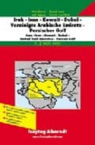 Mapa Irak, Iran, Dubai. Republica Arabe Unida, Golfo Persico (1:2 000000) (freytag And Berndt)