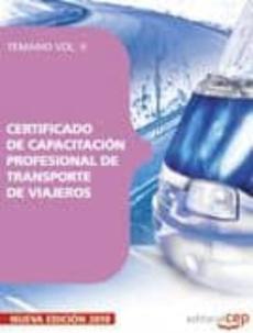Certificado De Capacitacion Profesional De Transporte De Viajeros Temario Vol. Ii