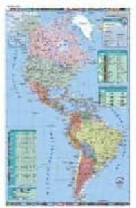 Mapa Mural Planisferio 95 X 130 Fisico-politico (mercator) (impre So Por Ambas Caras, Plastificado Mate Antireflexivo, Y Aptos Paraescritura Con Rotulador)